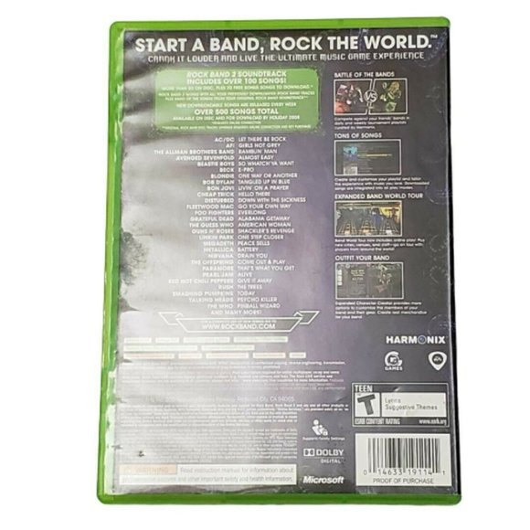 Microsoft XBOX 360 Rock Band 2 Video Game - Picture 3 of 3